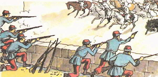 нападения воинов живущего в пустыне африканского племени на французский форт, который обороняют солдаты знаменитого Иностранного легиона